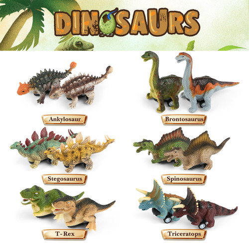 AMENON 8 Pack Easter Eggs With Dinosaur Car Inside - Kids Easter Basket Stuffers & Party Favors