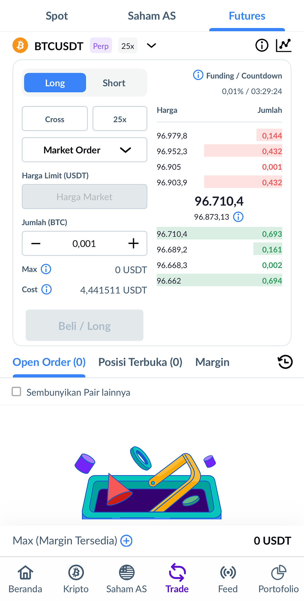 Fitur trading futures di Ajaib Alpha