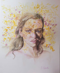 Blossom biro&watercolor