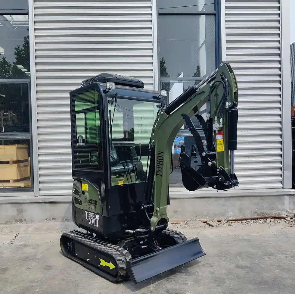 Thumbnail: TYPHON TERROR XVIII Prestige 2 Ton Mini Excavator KUBOTA D902 Diesel Engine USA