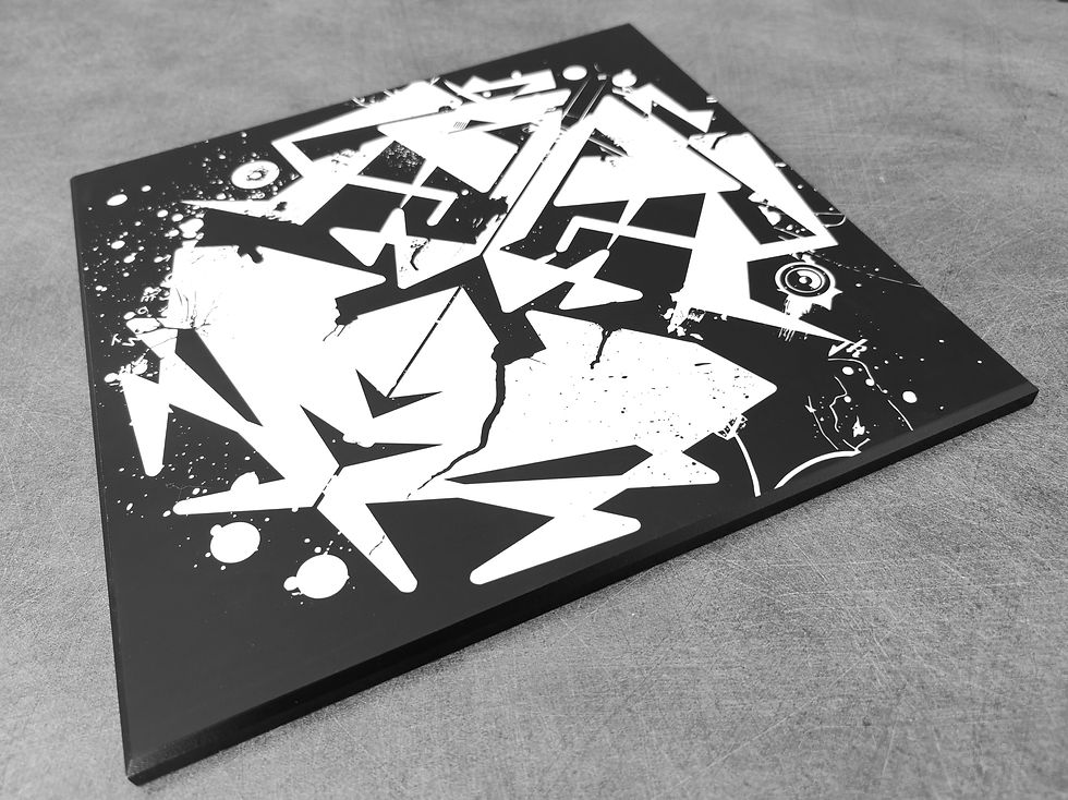Miniature : Impression contrecollée sur bois "Headsplashed"