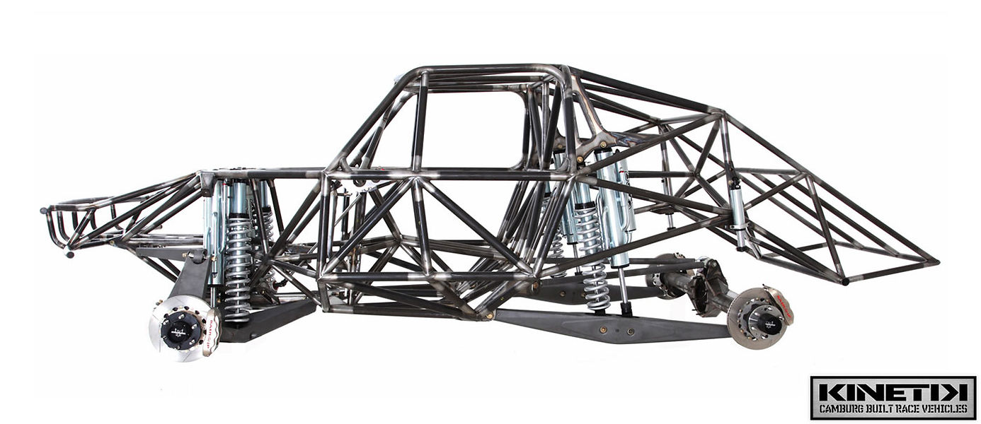 metal frame of a race car