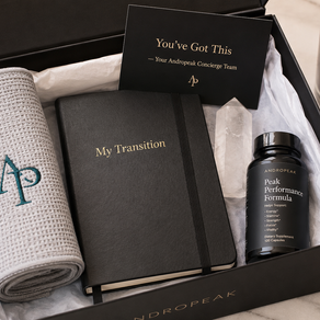 A photo of a menopause wellness kit for men