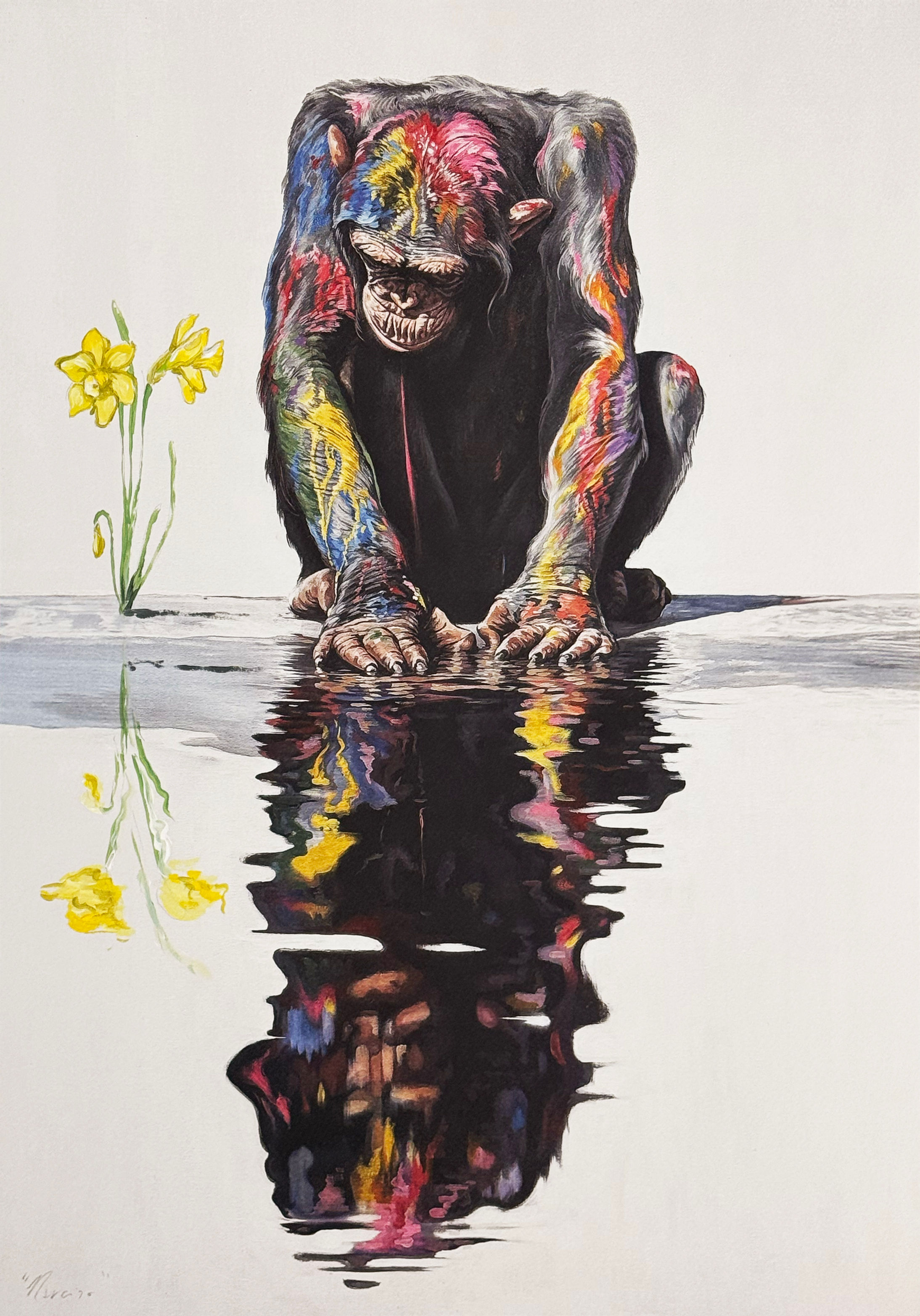 NARCISO - narcissus - pezzo unico ritoccato a mano