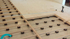 Piso con amortiguadores