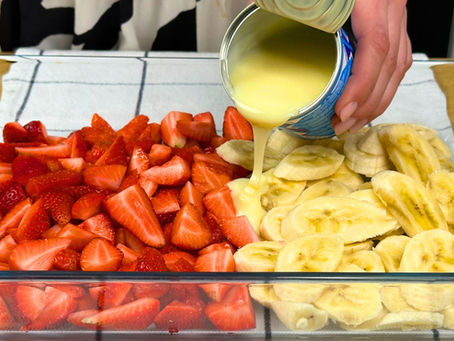 Banana-strawberry dessert