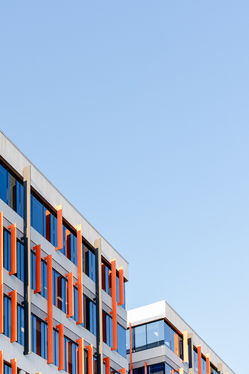 Colourful exterior of building Newcastle