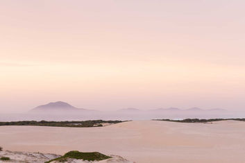 Coastal landscape at sunrise
