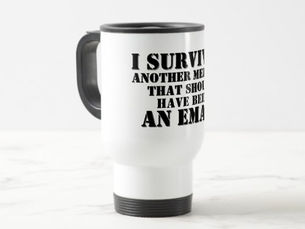 Review Funny I Survived Meeting Gift Under 20 Travel Mug