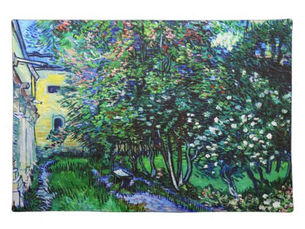 Top 10! The Garden at the Asylum at Saint-Rémy, Van Gogh Cloth Placemat