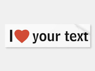 Review Custom I heart, I love Bumper Sticker