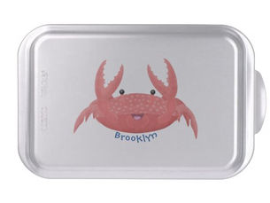 Review Cute red spotty crab cartoon illustration cake pan