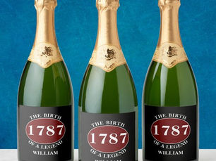 Big Deals! Legend Add Name And Year Black Birthday Sparkling Wine Label