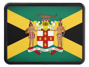 Top 5! Jamaican Flag/ Coat of Arms Hitch Cover