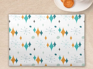 Big Deals! Starburst Mid Century Modern Pattern Cloth Placemat