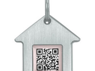 Top 5! QR Code | Blush Pink Dog Cat If Lost Scannable Pet ID Tag