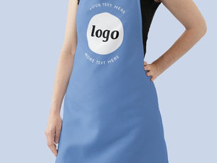 Top 5! Simple Logo With Text Business Promotional Blue Apron