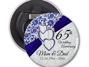 Hot Deals! 45th /65th Sapphire Blue Wedding Anniversary  Bottle Opener