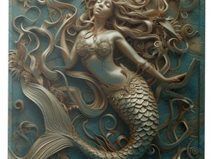 Top 10! Gold Mermaid Luxury Marine Ceramic Tile