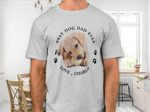 Review Personalized Cute Pet Photo Best Dog Dad Ever T-Shirt
