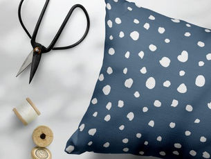 Best Price! Navy Blue Dalmatian Spots, Dalmatian Dots, Dotted Pet Bed