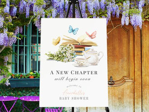 Top 10! New Chapter Book Baby Shower Welcome Sign