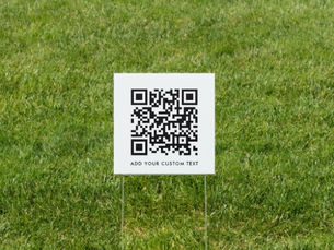 Top 5! QR Code | Your Text Modern Minimalist Simple White Sign