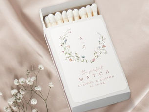 Top 10! Elegant Wildflower Rustic Boho Wedding Monogram Matchboxes