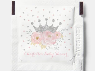 Hot Deals! Pink Silver Crown Princess Birthday Baby Girl Hand Sanitizer Packet