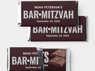Review Classic Chocolate Brown Personalized BarMitzvah Hershey Bar Favors