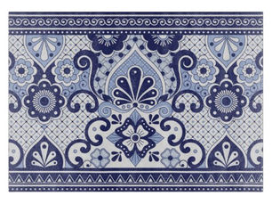 Best Deals! Blue and White Mexican Talavera Folk Art Tile Cutting Board