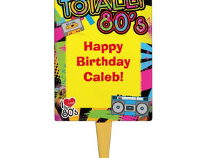 Best Deals! Totally 80's Birthday Party Cake Pick Topper