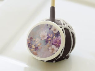 Top 5! Purple White Gold Flowers Cake Pops