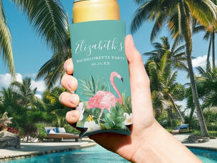 Review Watercolor Tropical Floral Bachelorette Party Seltzer Can Cooler
