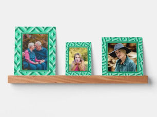 Review Photo Green Three-Tone Diamond Pattern Picture Ledge