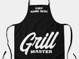Top 10! Personalized black Grill Master BBQ apron for men