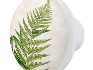 Top 10! Botanical Fern Leaves Art Knob