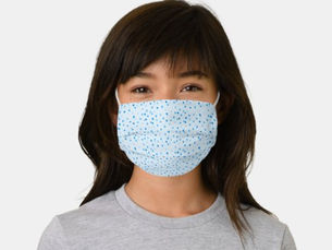 Big Deals! Cute Confetti Polka Dots Pattern in Blue Kids' Cloth Face Mask