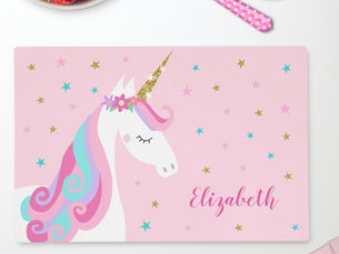 Best Deals! Rainbow Unicorn Magical Glitter Pink Placemat