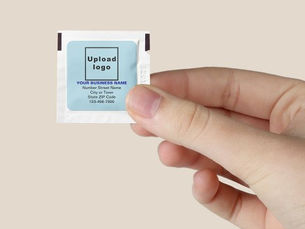 Big Deals! Light Blue Business Brand on Hand Sanitizer Packet