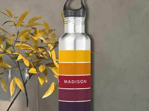 Review Spice It Up Colorblock Personalized Name Stainless Steel Water Bottle