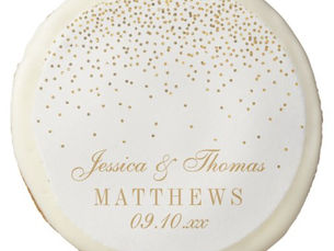 Review The Vintage Glam Gold Confetti Wedding Collection Sugar Cookie