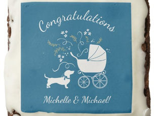 Hot Review! Dachshund Wiener Dog Baby Shower Blue Boy Brownie