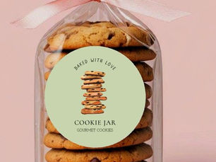 Review Chocolate chip cookie stack Bakery Classic Round Sticker