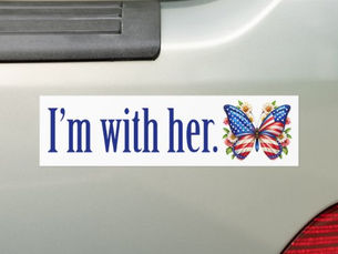 Top 10! I'm With Her Cute Kamala Harris Butterfly Bumper Sticker