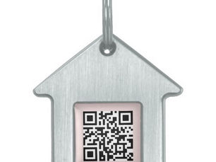 Top 5! QR Code | Blush Pink Dog Cat If Lost Scannable Pet ID Tag
