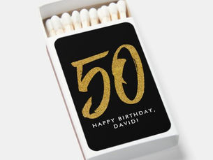 Hot Review! 50th birthday party faux gold glitter favor matchboxes