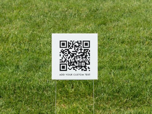 Top 5! QR Code | Your Text Modern Minimalist Simple White Sign