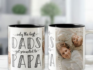 Review Only The Best Dads Get Promoted to Papa Two-Tone Coffee Mug