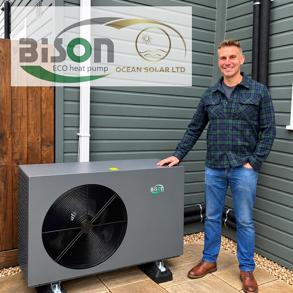 Bison Eco heat pump installation on a British home